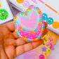 Acrylic Clip (LARGE) - Heart Cake