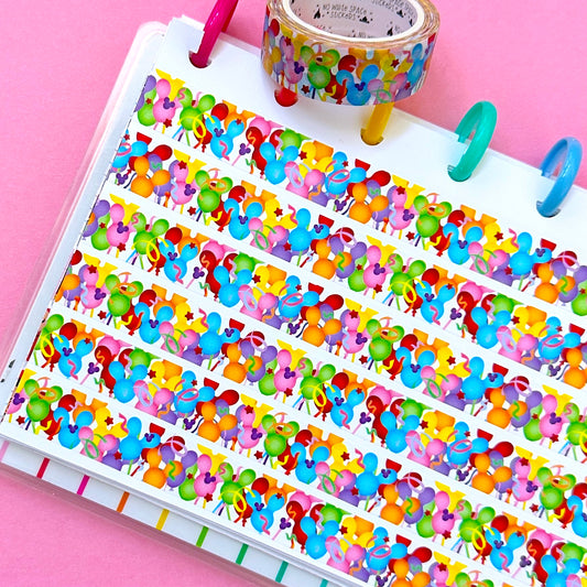 15MM Washi Tape - Balloon Celebration