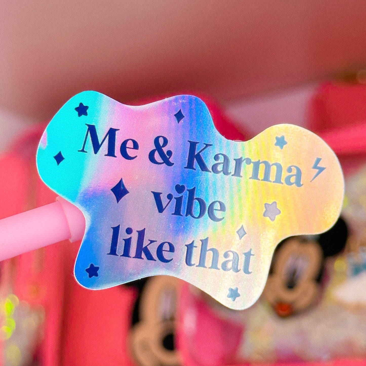 Glitter Waterproof Sticker - Me & Karma Vibe Like That