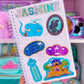 Glitter Waterproof Sticker - Book Spine (Jasmine)