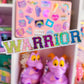 Glitter Waterproof Sticker - Varsity Letter WARRIOR (Mulan)