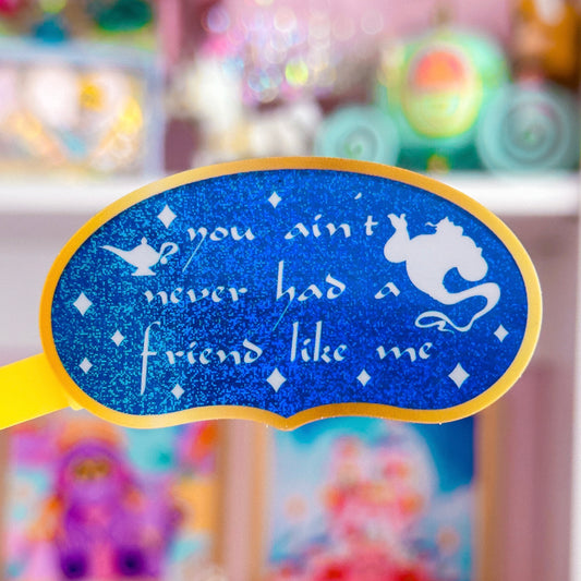 Glitter Waterproof Sticker - Friend Like Me (Jasmine)