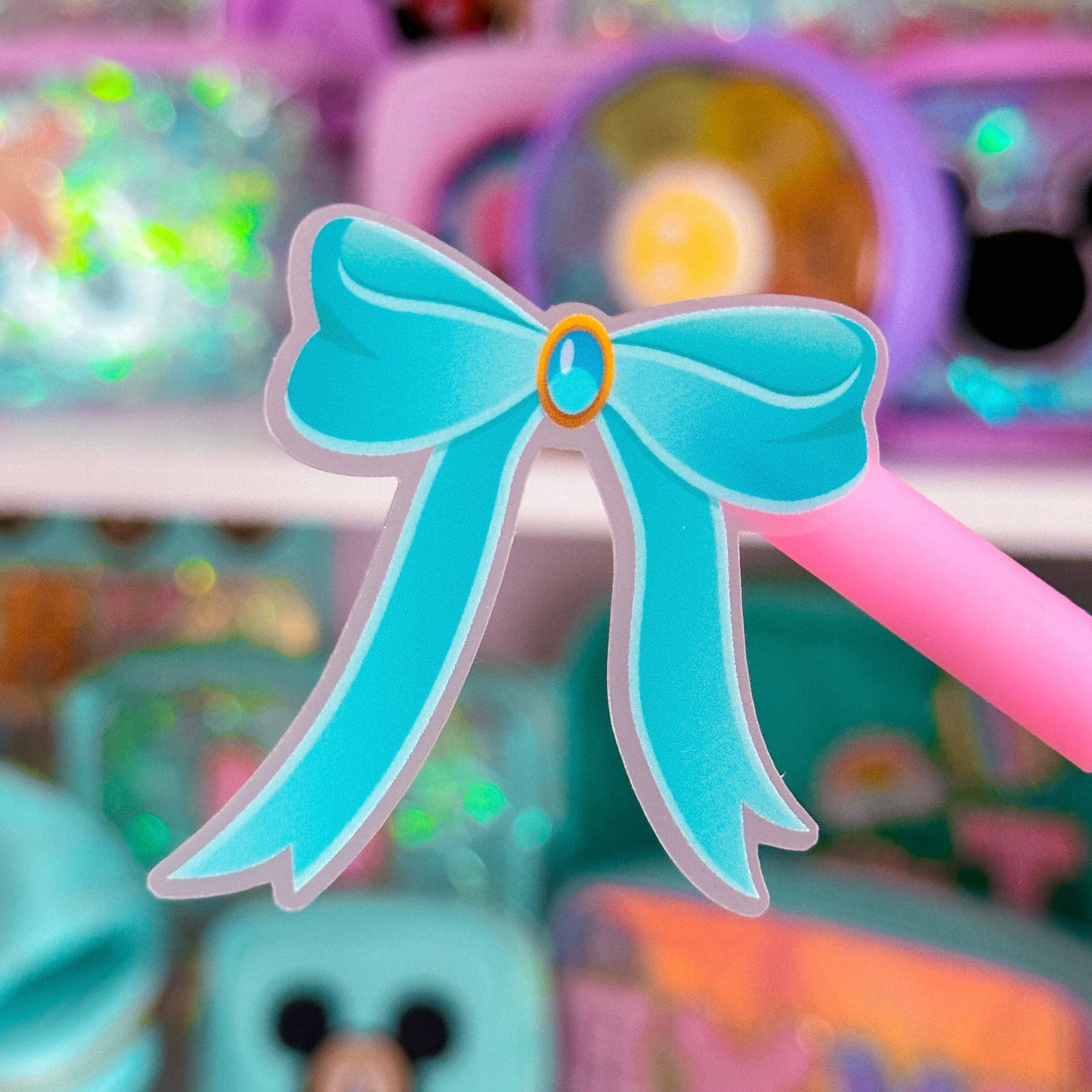 Clear Waterproof Sticker - Princess Bow (Jasmine)