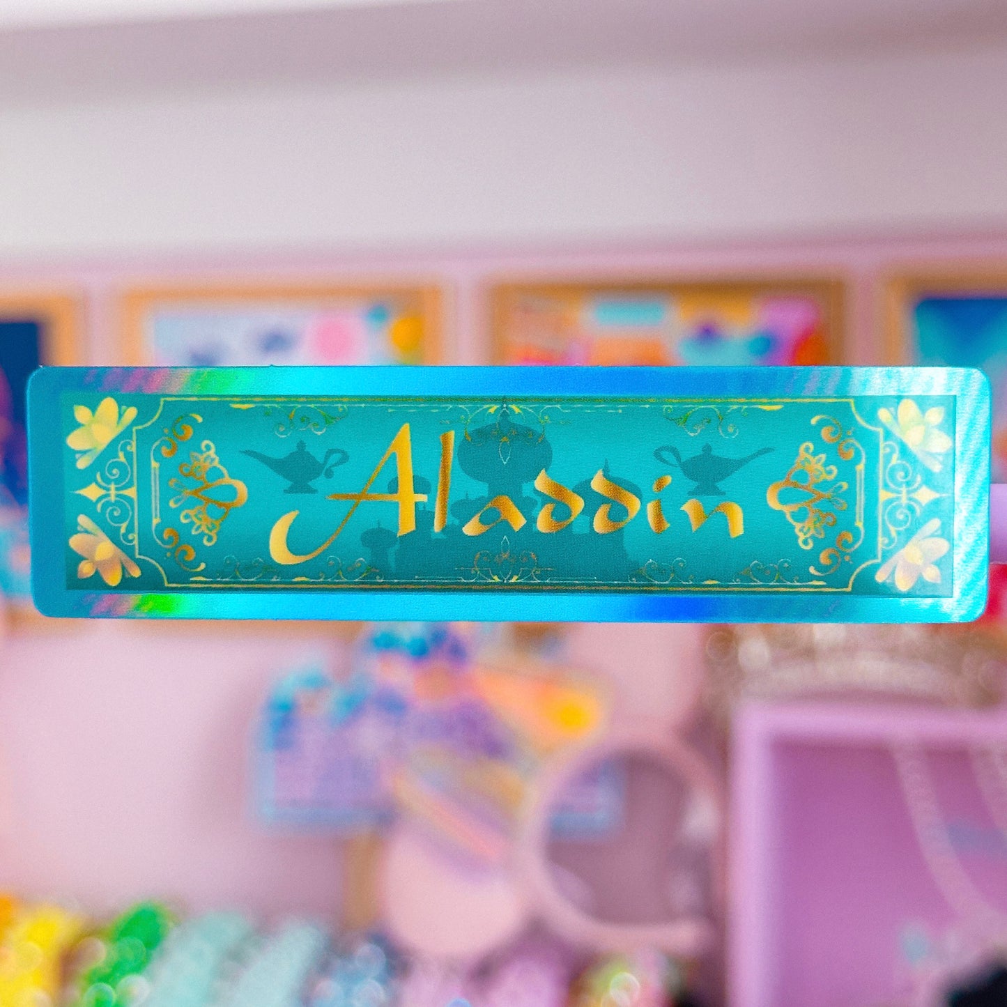 Glitter Waterproof Sticker - Book Spine (Jasmine)