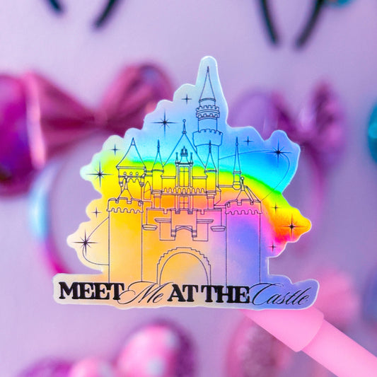 Glitter Waterproof Sticker - Meet Me At The Castle