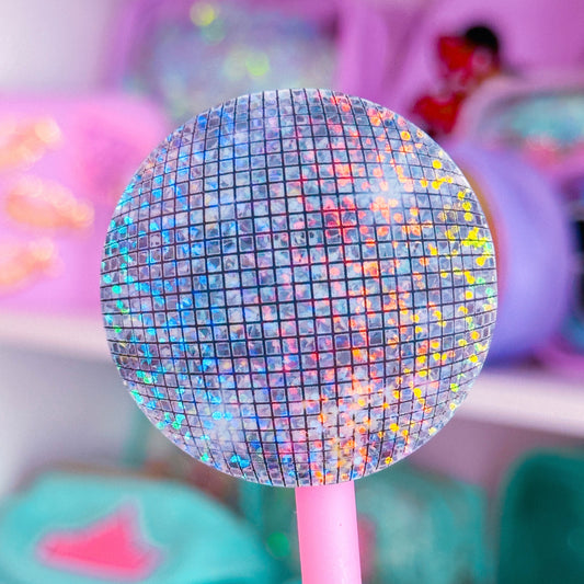 Glitter Waterproof Sticker - Shiny Disco Ball