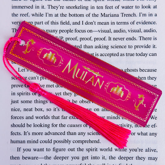 Metal Bookmark - Storybook Book Spine (Mulan)