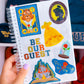 Glitter Waterproof Sticker - Book Cover (Belle)