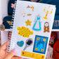 Glitter Waterproof Sticker - Book Cover (Belle)