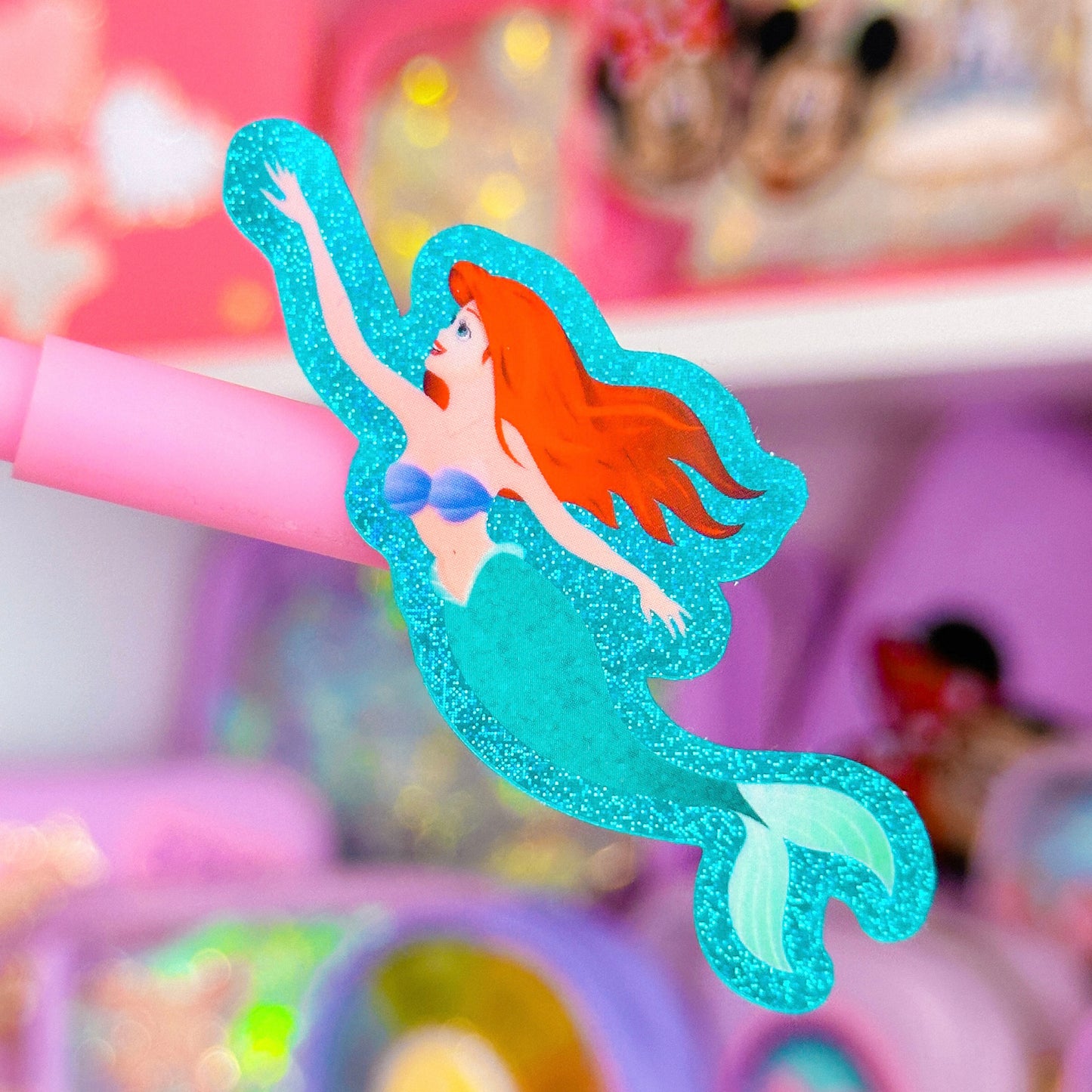 Glitter Waterproof Sticker - Part of Your World (Ariel)