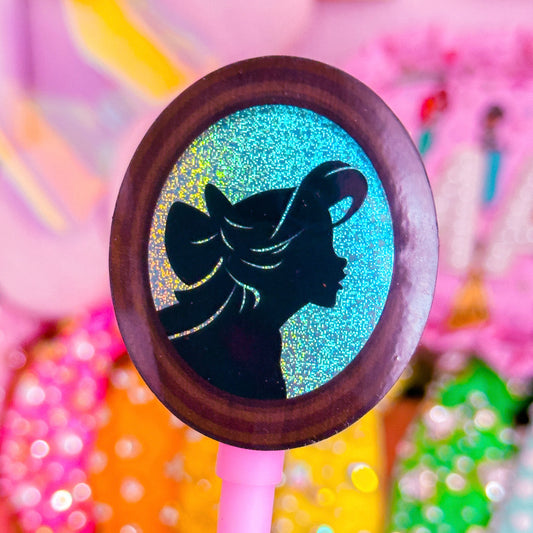 Glitter Waterproof Sticker - Princess Profile (Ariel)