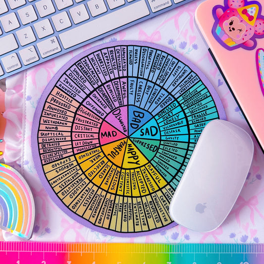 Mouse Pad (or Giant Coaster) - Feelings Wheel