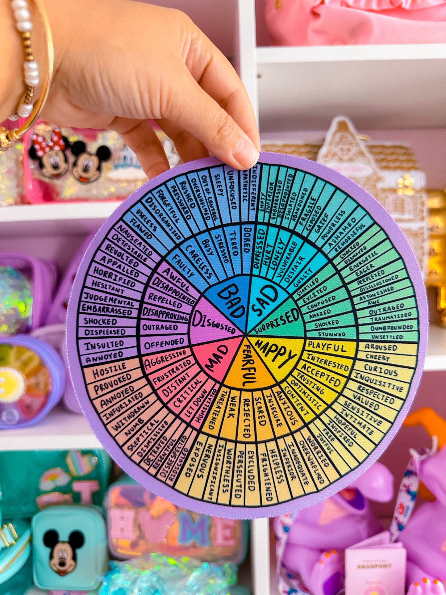 Mouse Pad (or Giant Coaster) - Feelings Wheel