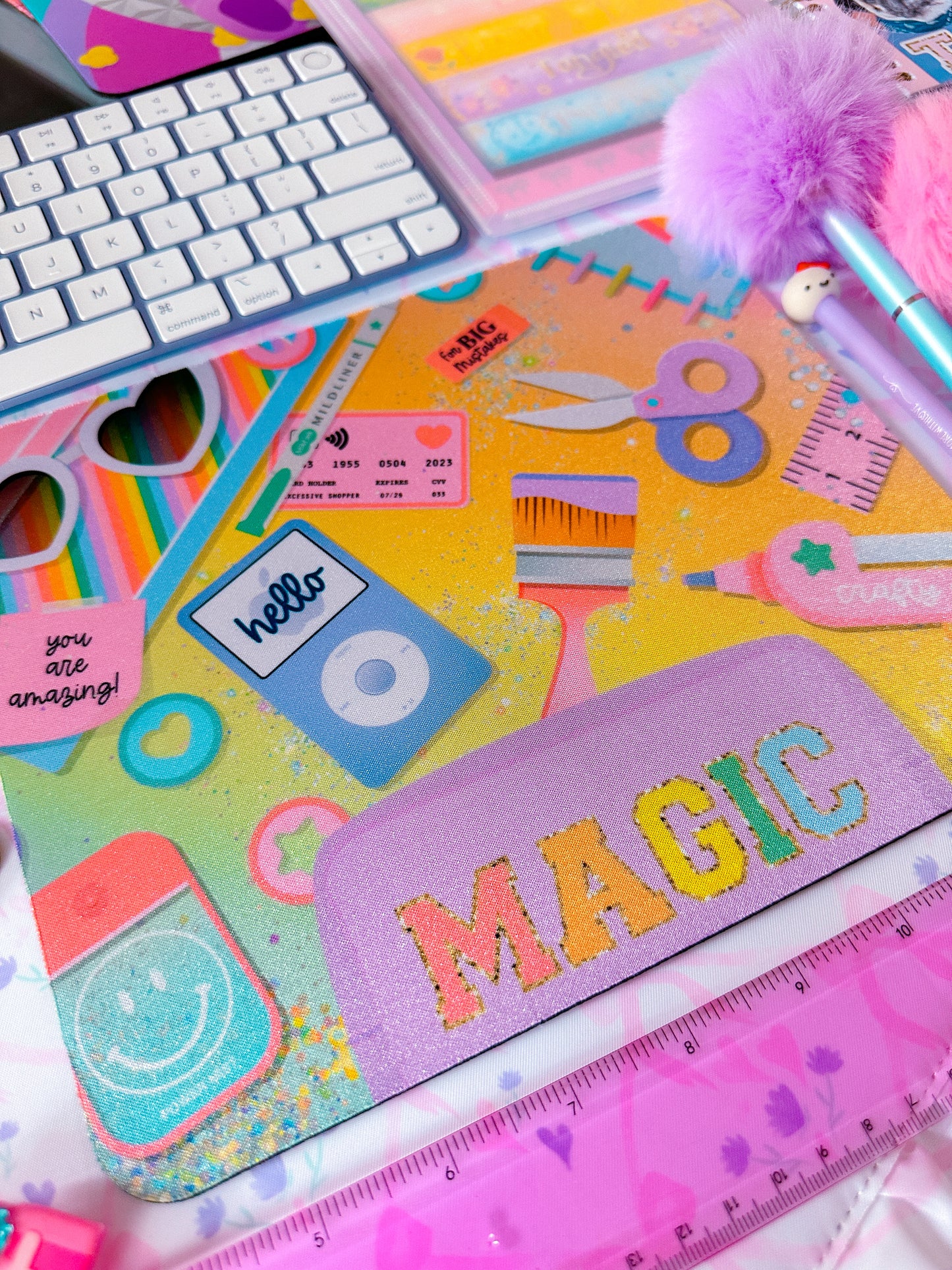 Mouse Pad - MAGIC Flatlay (Rainbow)