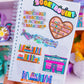 Glitter Waterproof Sticker - Rainbow Holographic Booktrovert