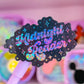 Glitter Waterproof Sticker - Midnight Reader