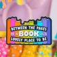 Vinyl Waterproof Sticker - Rainbow Book Stack