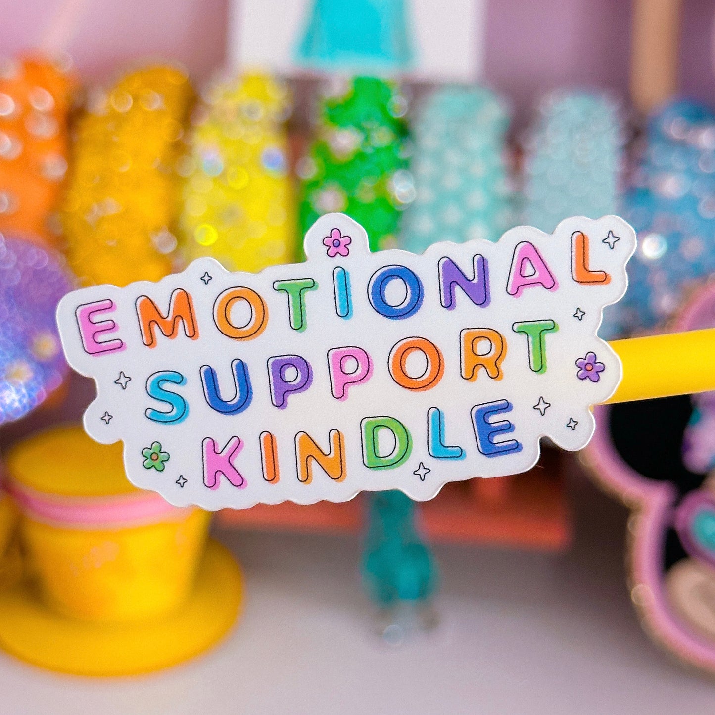 Vinyl Waterproof Sticker - Emotional Support Kindle