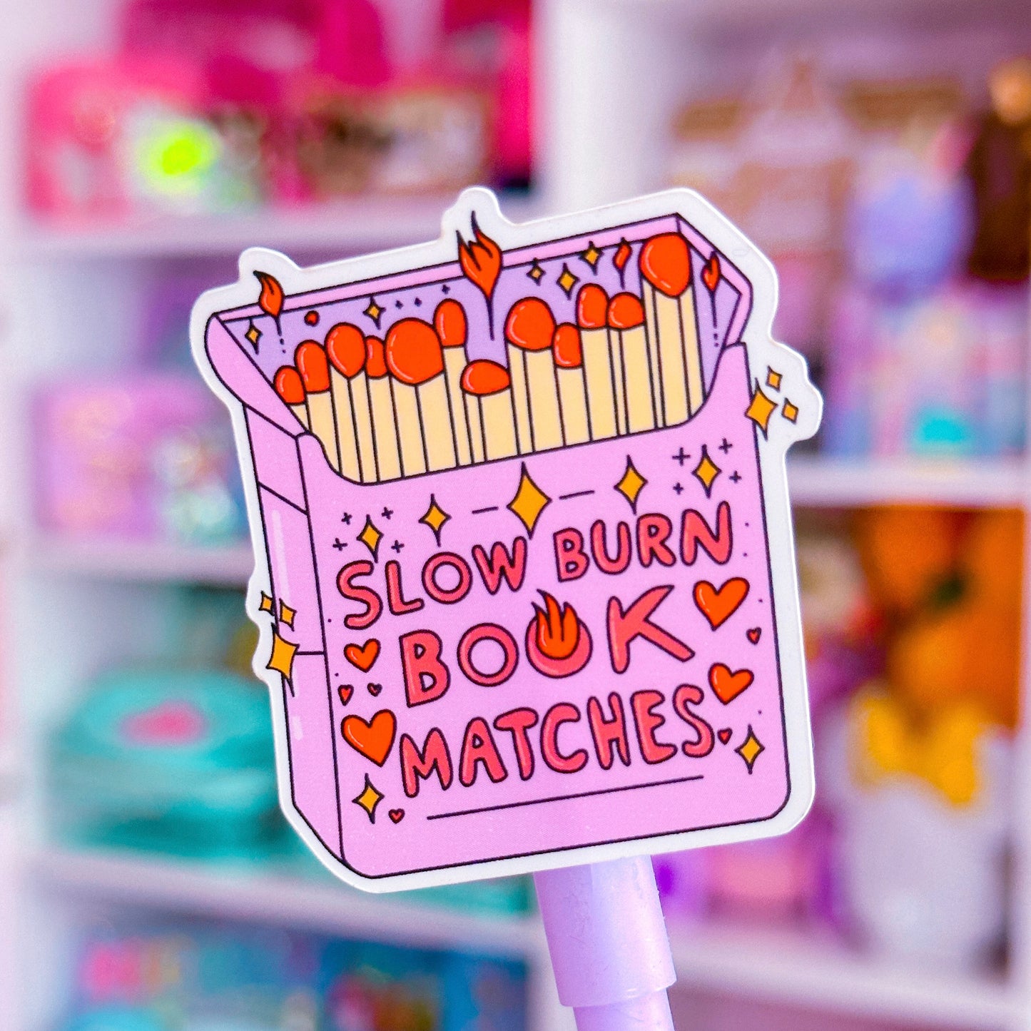 Waterproof Sticker - BOOKISH Slow Burn Matchbox