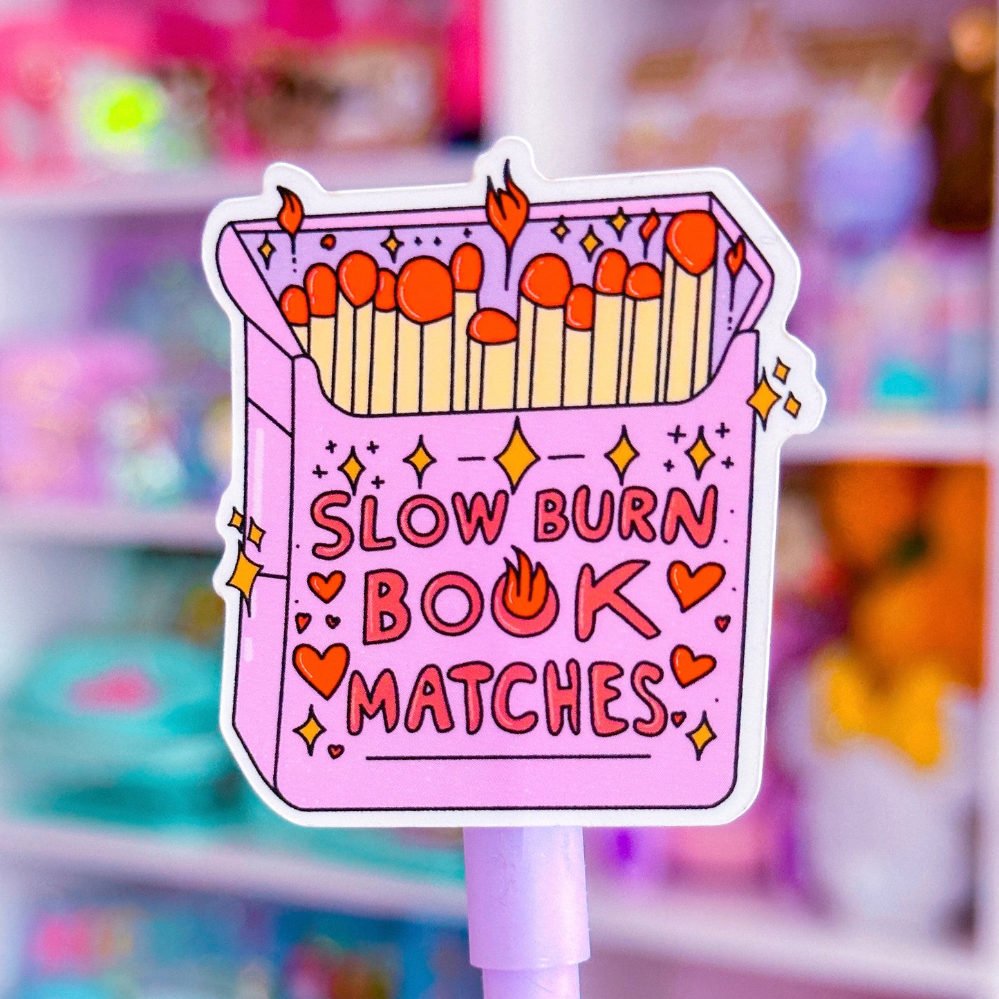 Waterproof Sticker - BOOKISH Slow Burn Matchbox