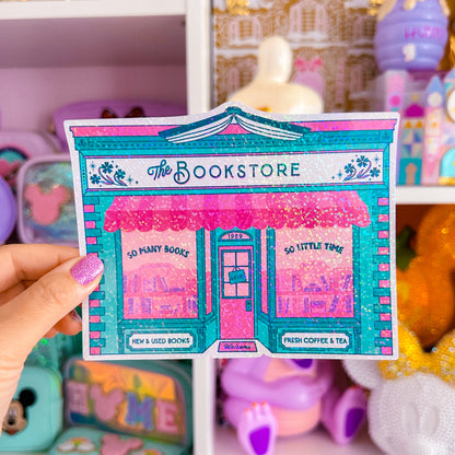 XL PAPER GLITTER STICKER - Bookish