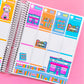 Vertical Planner Stickers (Standard 1.5") - Bookish Bright