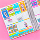 Vertical Planner Stickers (Standard 1.5") - Bookish Bright