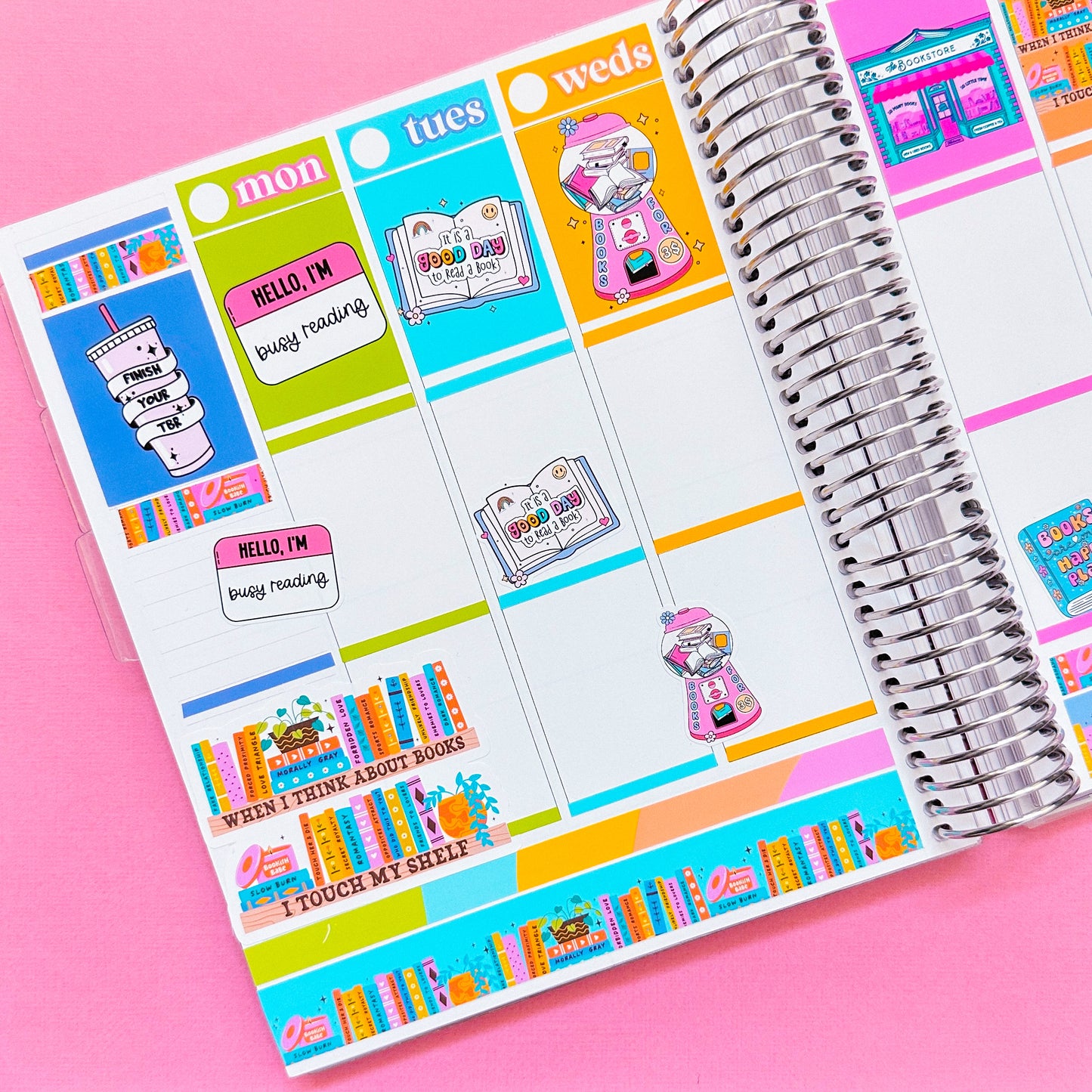 Washi Strip Stickers - Bookish Bright