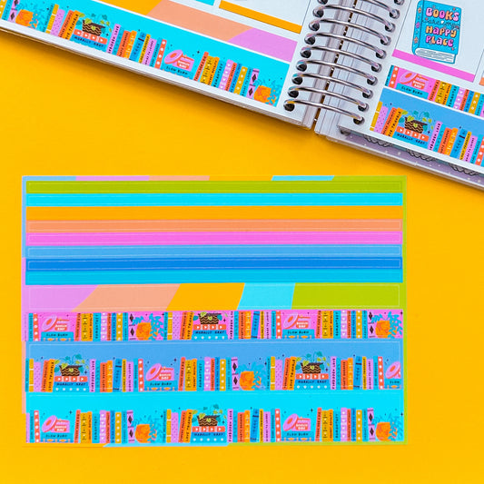 Washi Strip Stickers - Bookish Bright