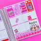 Vertical Planner Stickers (Standard 1.5") - Romance Reader