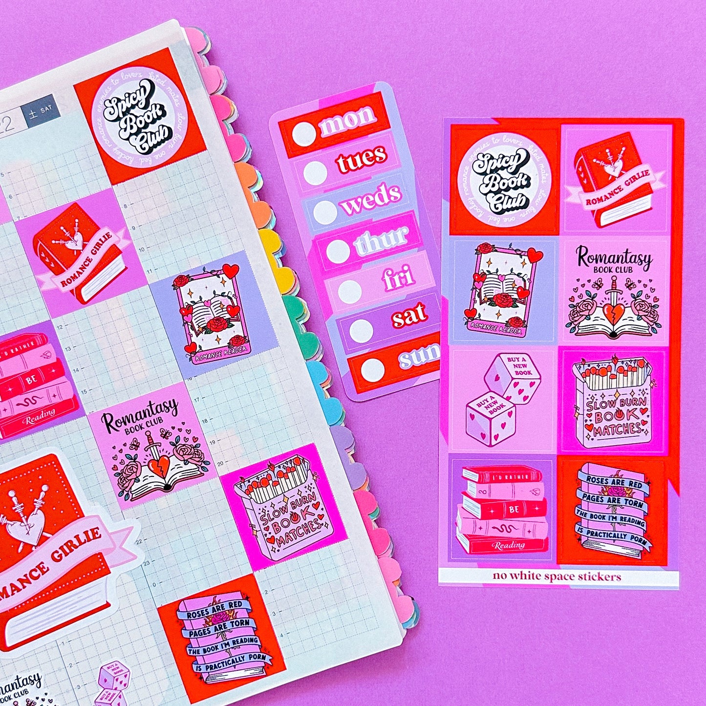 Mini Planner Stickers (Hobonichi Cousin 1.3") - Romance Reader