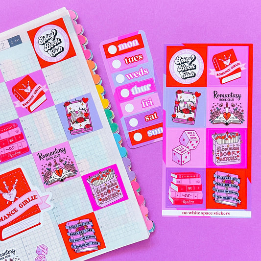 Mini Planner Stickers (Hobonichi Cousin 1.3") - Romance Reader