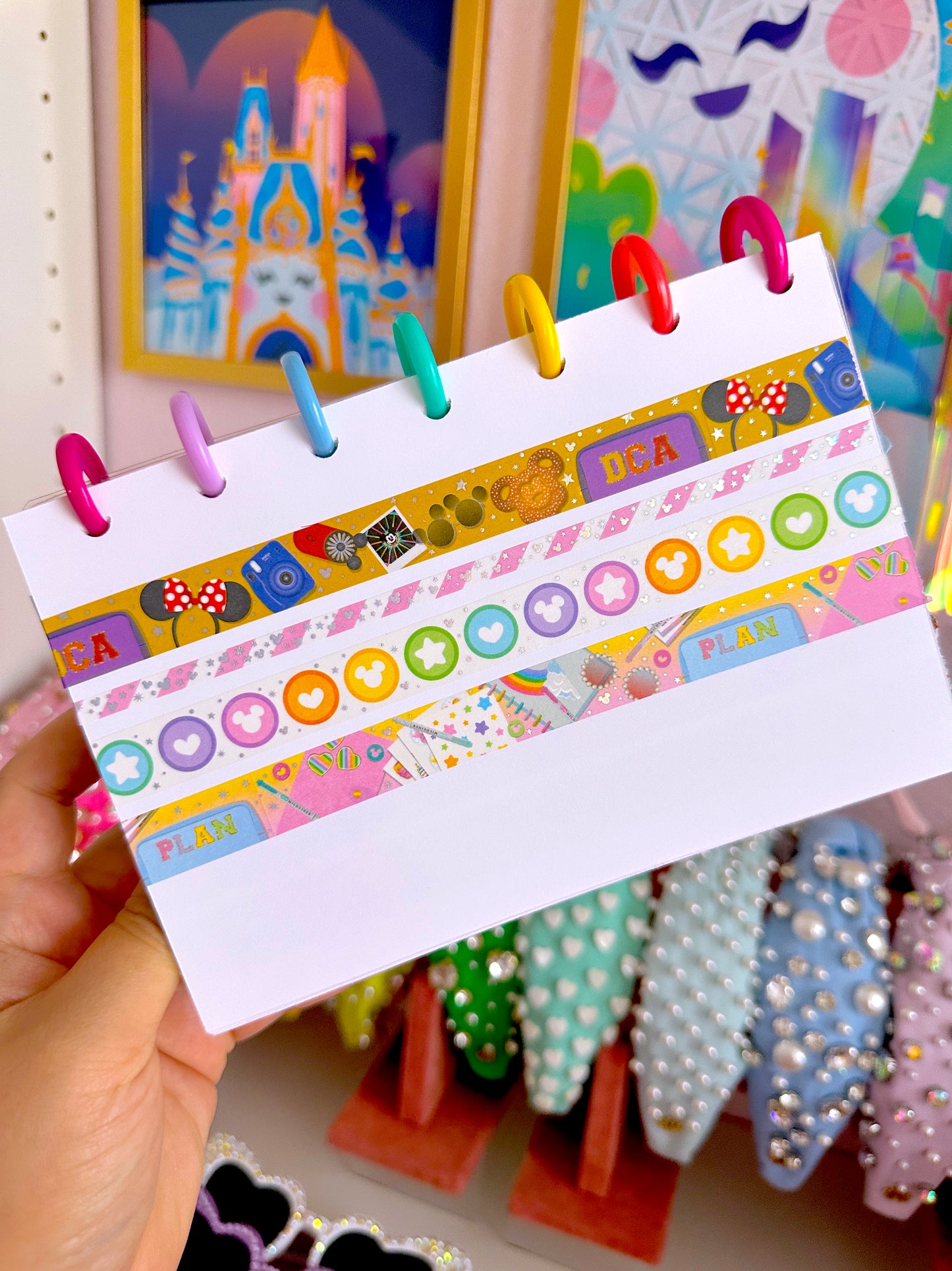 15MM Foiled Washi Tape - Planner Desk Flat Lay