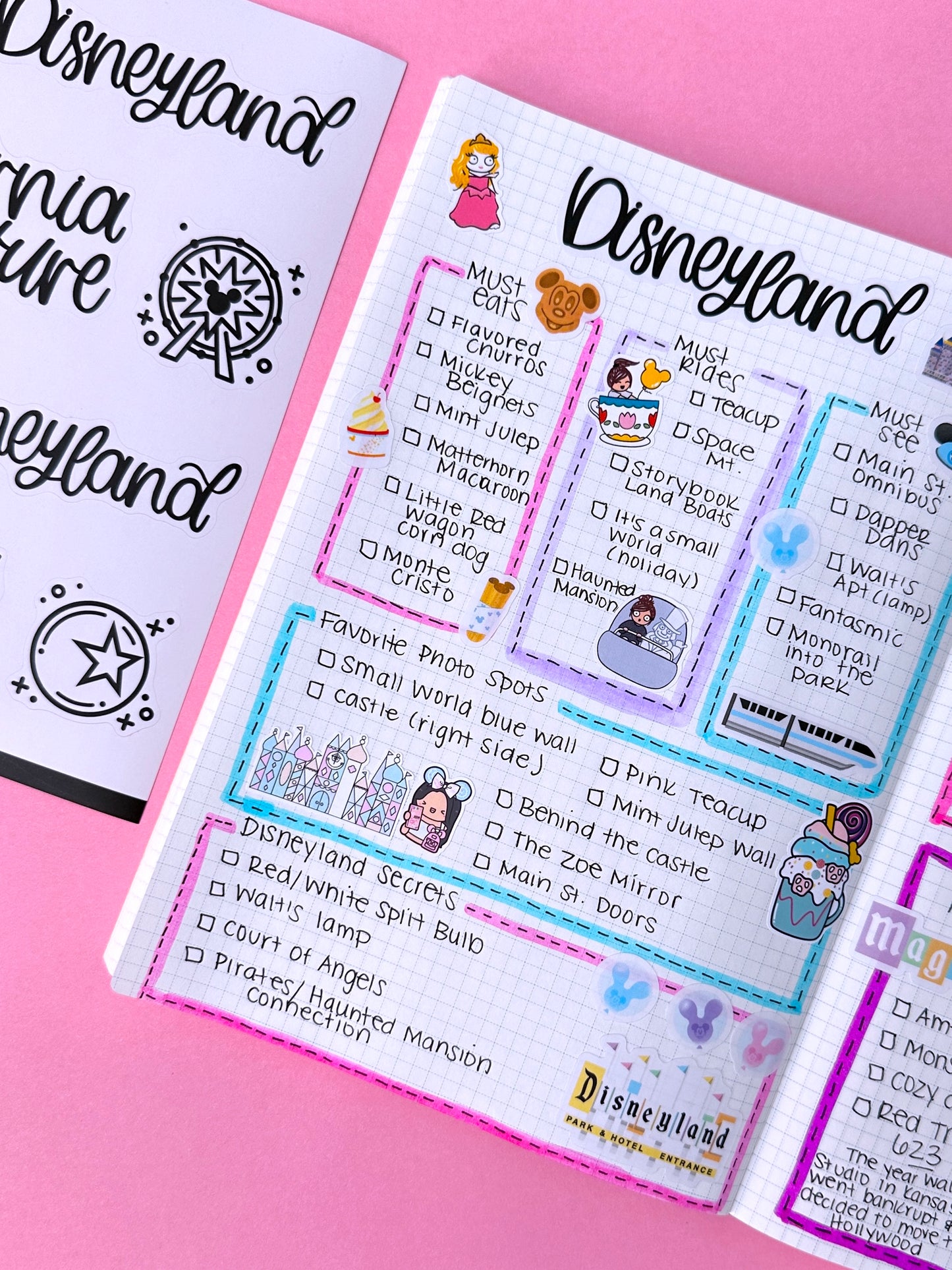 Journaling PAPER Stickers - Handlettered Park Days (WEST COAST)