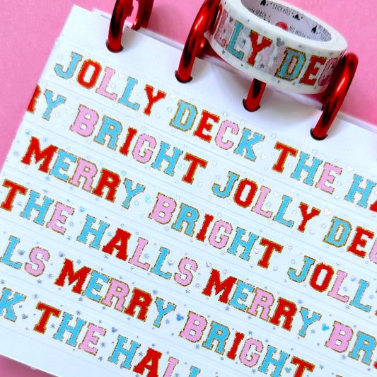 15MM Washi Tape - Holiday Varsity Letter